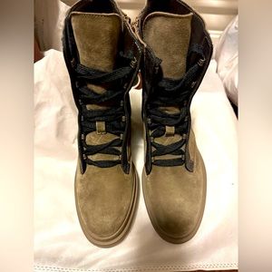 Brunello Cucinelli suede boots.